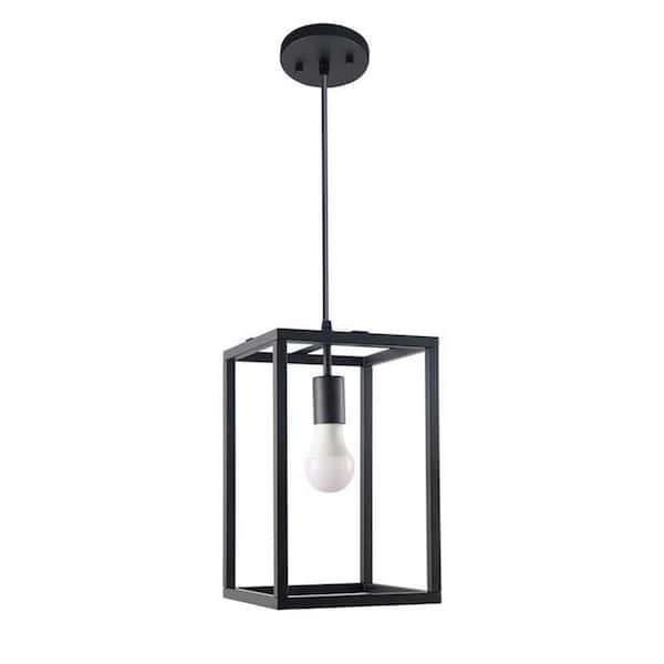 Staykiwi 1-Light Black Farmhouse Chandelier for Living Room Dining Room Bed Room with No Bulbs Included