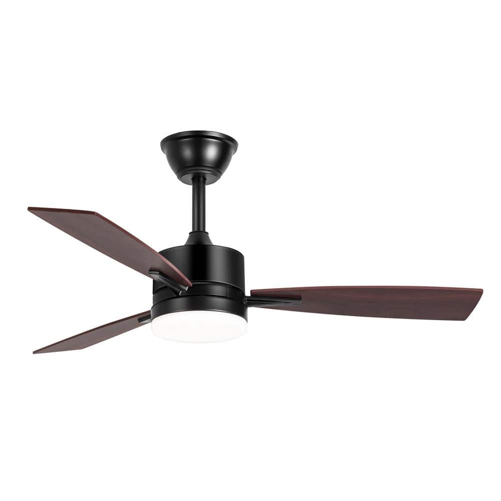 Vladimir 42 in. Integrated LED Indoor Black Ceiling Fan with Light and Remote Control Included price history on PriceWatchPro
