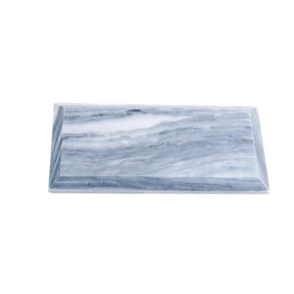 Gray 3" x 6" Beveled Polished Marble Subway Tile