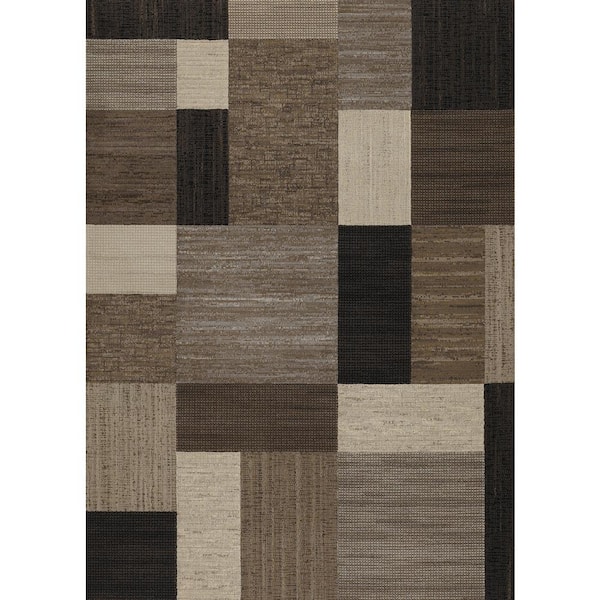 Couristan Everest Geometrics Brown-Multi 4 ft. x 5 ft. Area Rug