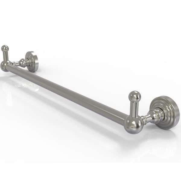 Allied Brass Waverly Place Collection 18 in. Towel Bar with Integrated Hooks in Satin Nickel