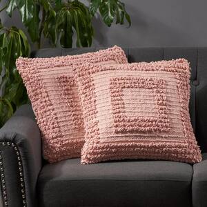 Tiffany Pink Garden 3-Piece Pink, Blue, White Floral Cotton Polyester Decor  Throw Pillow Set (Set of 3)