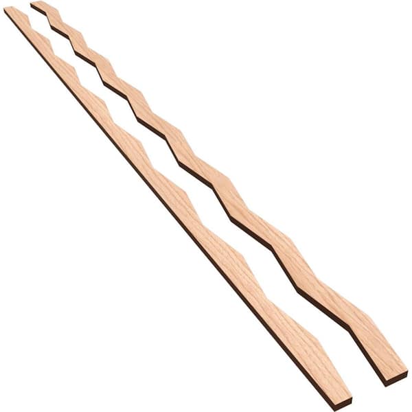 Ekena Millwork Eastport 47 in. H x 0.375 in. W Slatwall Panels in Hickory 44-Pack