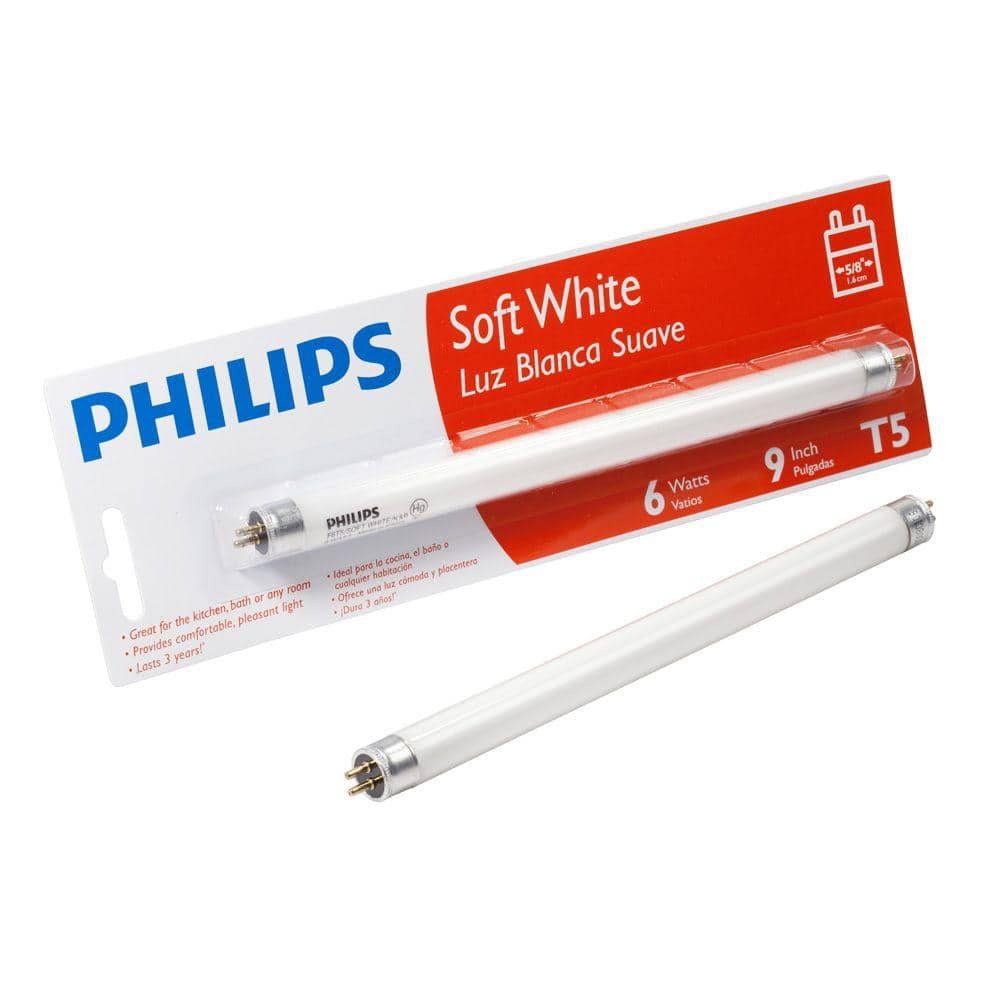 Philips 332361 F4T5/CW Straight T5 Fluorescent Tube Light Bulb 