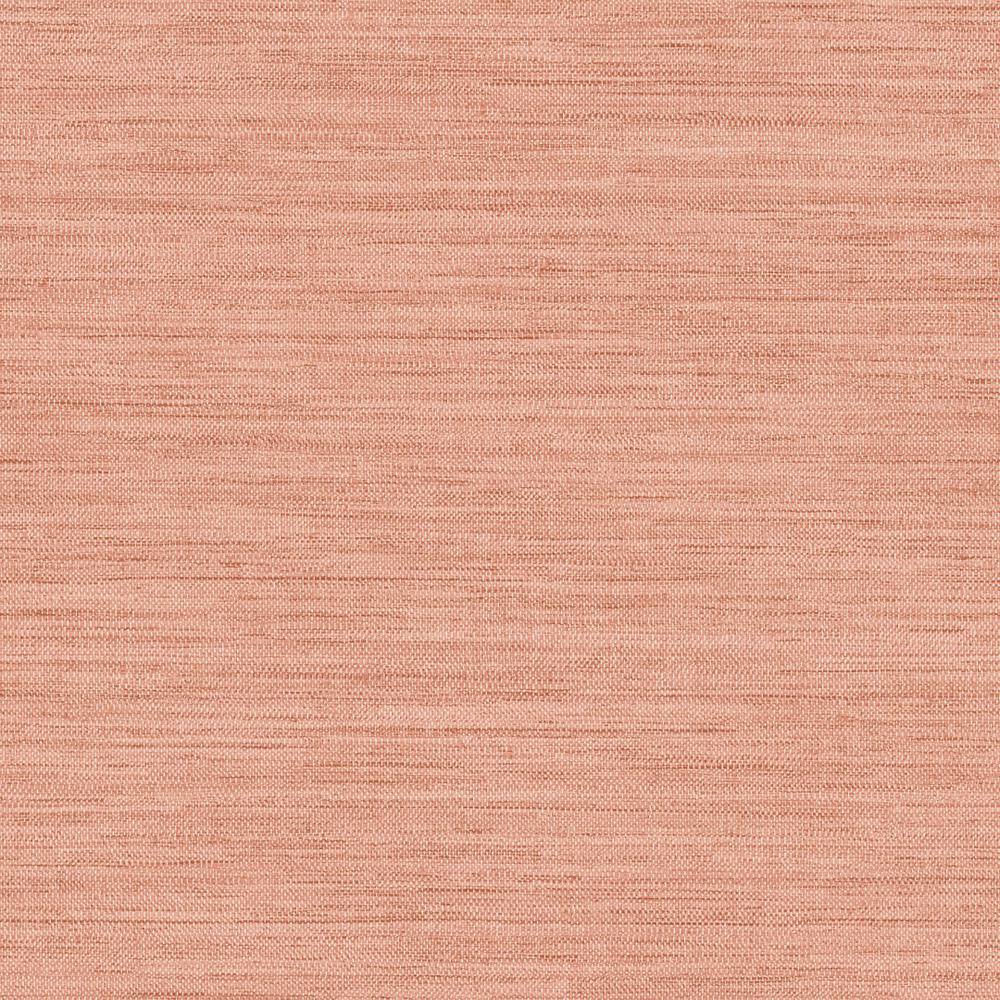 Tempaper Faux Horizontal Grasscloth Salmon Removable Peel and Stick
