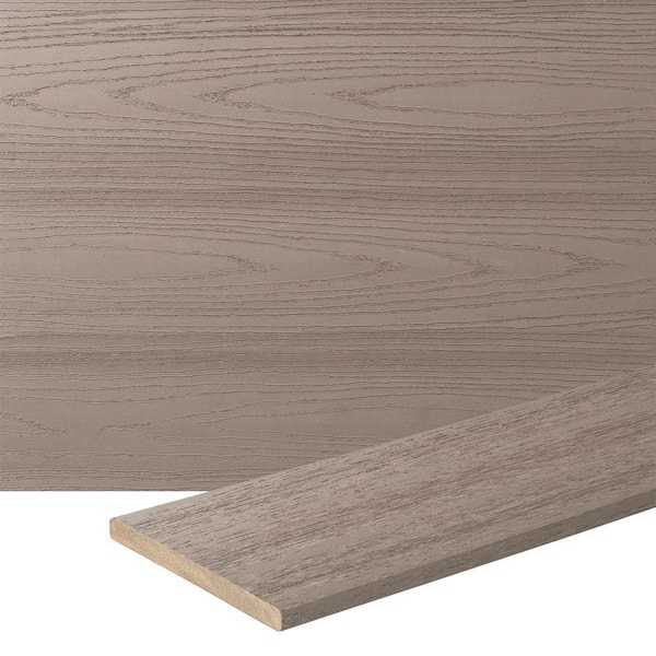 Advanced PVC Harvest 1/2-in x 8-in x 12-ft Square Slate Gray PVC Riser (Actual: 0.58-in x 7.25-in x 12-ft )