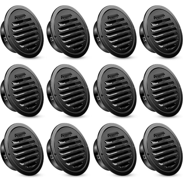 Stainless Steel 4 in. Round Dryer Vent Cover with Mesh Screen Waterproof Anti Rust Soffit Vent 12-Piece