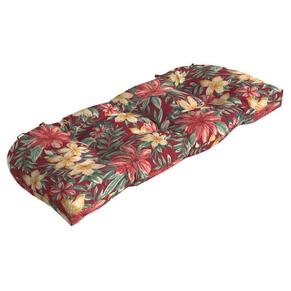 ARDEN SELECTIONS 41.5 in. x 18 in. Ruby Clarissa Contoured Tufted Outdoor Bench Cushion