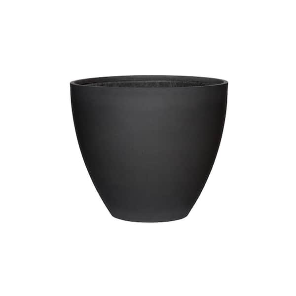 Volcano Black Pottery Pots D1014-43-68 Max Medium Sandstone Indoor Outdoor Modern Thin Planter 