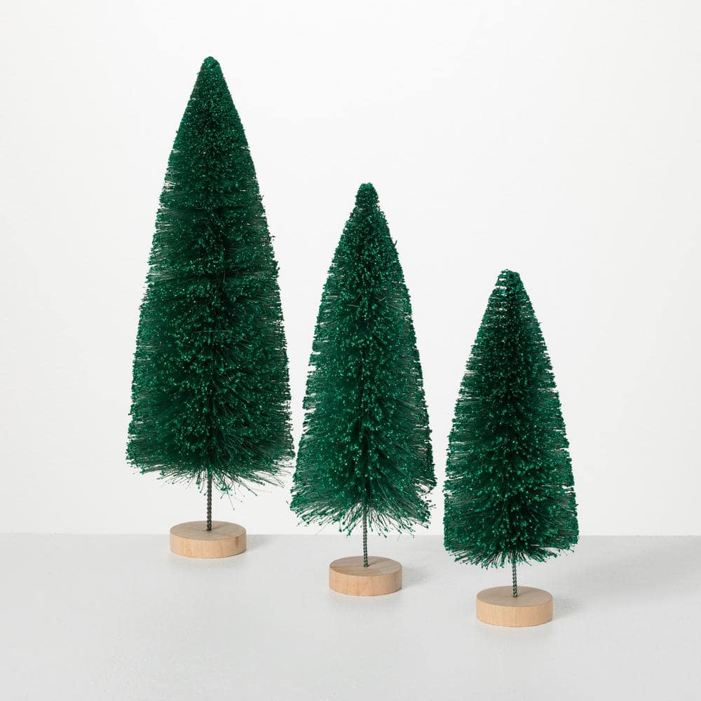 Flocked Mini Bottle Brush Tree Set – Kennedy Sue Gift & Home