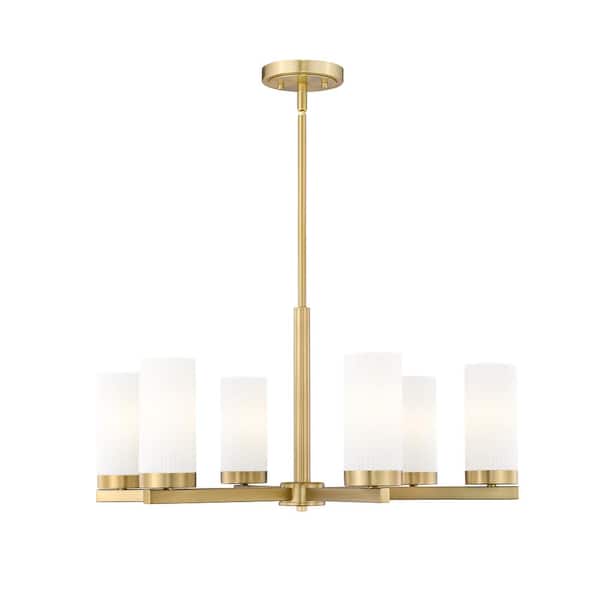 Unbranded Danica 6-Light in Modern Gold Chandelier with no bulbs included