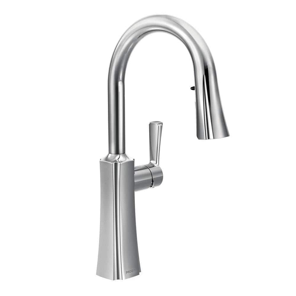 Moen Etch Spot Resist Stainless 1-Handle Deck-Mount Pull-Down Handle Kitchen Faucet Moen Etch Spot Resist Stainless 1-Handle Deck-Mount Pull-Down Handle Kitchen Faucet