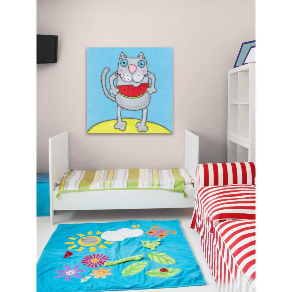 32 in. H x 32 in. W With Watermelon by Tatijana Lawrence Printed Canva