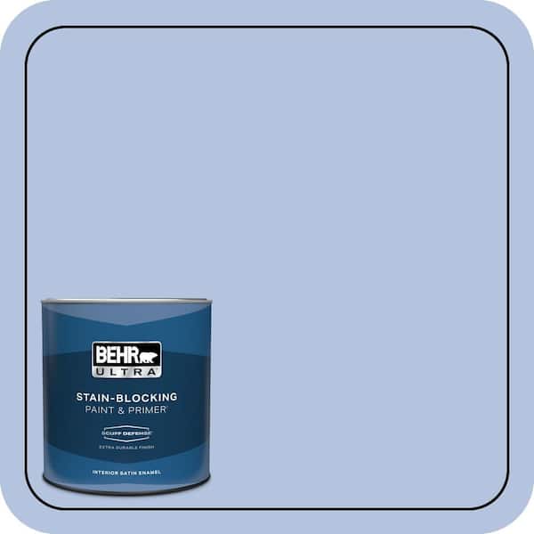 BEHR ULTRA 1 qt. #600C-3 Periwinkle Bud Extra Durable Satin Enamel Interior Paint & Primer
