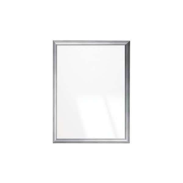 BrandtWorks Cool Silver Slim Wall Mirror 30 in. W x 39 in. H