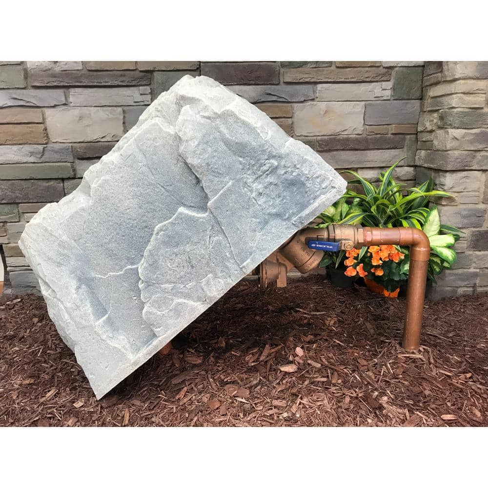 Gray Polyethylene Artificial Rock Garden Cover