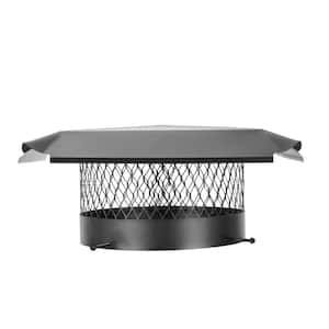 Stainless Steel Fit Single Wall Stove Pipe Fixed Slip-In Round Chimney Cap 6 in 