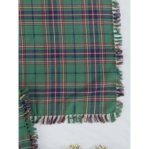 18 in. x 18 in. Balsam Green Plaid Cotton Napkins (Set of 4)