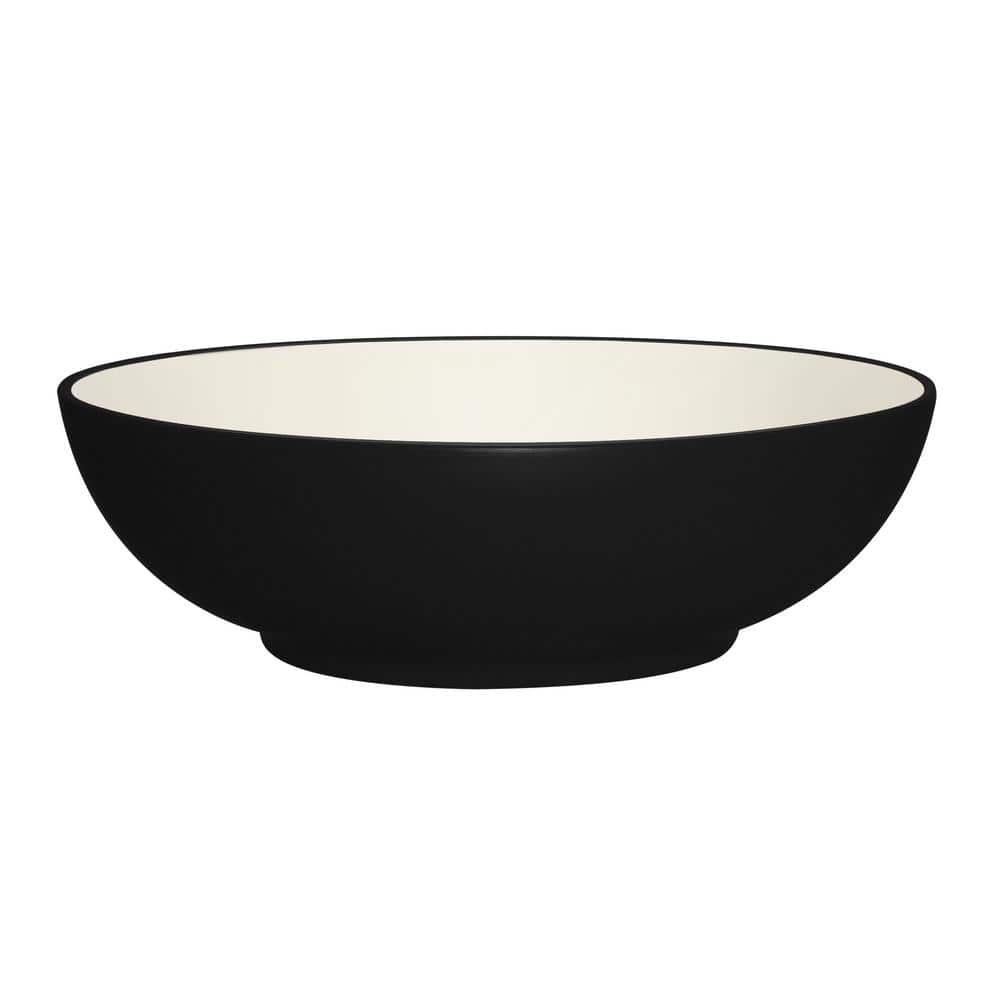 Noritake Colorwave Graphite Black Stoneware Round Vegetable Bowl 9-1/2 in., 64 oz., Grey -  8034-426