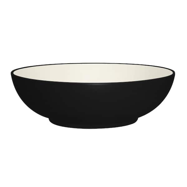 Noritake Colorwave Graphite 9.5 in., 64 fl. oz. (Black) Stoneware Round Vegetable Bowl