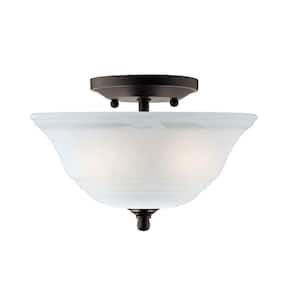 Wensley 2-Light Oil Rubbed Bronze Ceiling Fixture