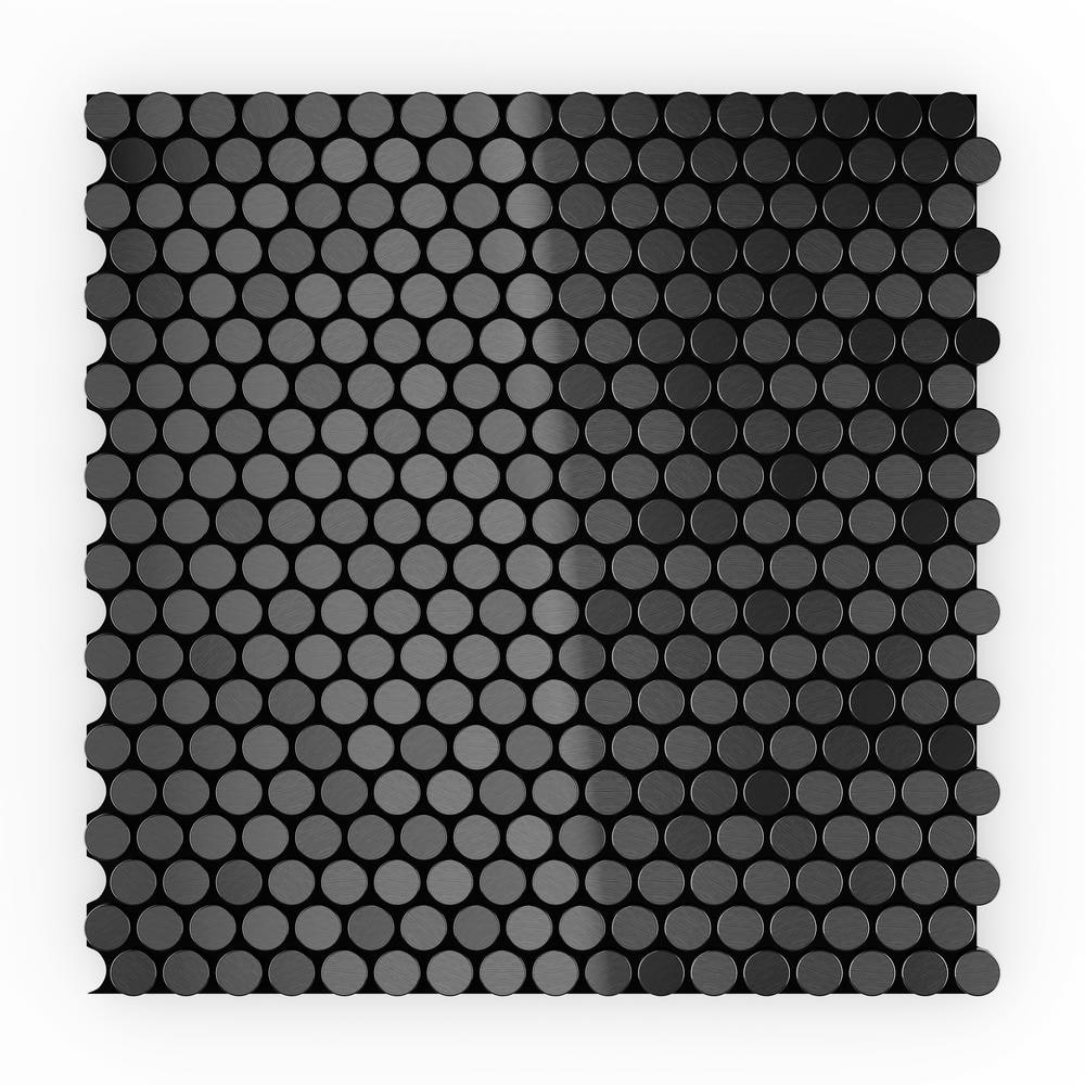 SpeedTiles California Silver Stainless Steel 11.3 in. x 11.3 in. x 5mm Metal Peel and Stick Wall Mosaic Tile (5.32 sq.ft./case)