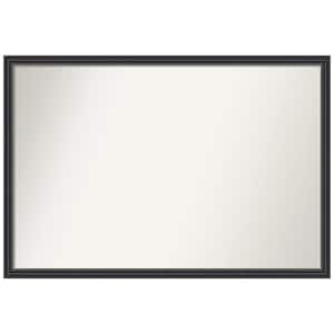 Stylish Black 38 in. x 26 in. Non-Beveled Traditional Rectangle Wood Framed Wall Mirror in Black