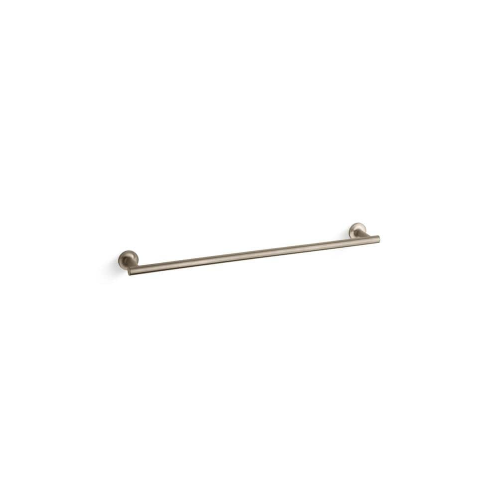 KOHLER Purist 24 in. Wall Mounted Towel Bar in Vibrant Brushed Bronze K ...