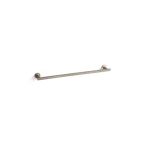 Purist 24 in. Wall Mounted Towel Bar in Vibrant Brushed Bronze