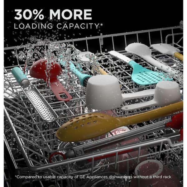 GE 24 in. Built-In Dishwasher with Top Control, 45 dBA Sound Level, 16  Place Settings, 5 Wash Cycles & Sanitize Cycle - Slate