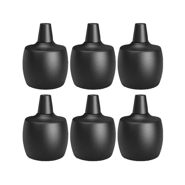 21 oz. Black Metal Tabletop Outdoor Oil Torches with Fiberglass Wick Garden Patio Deck 6-Pack