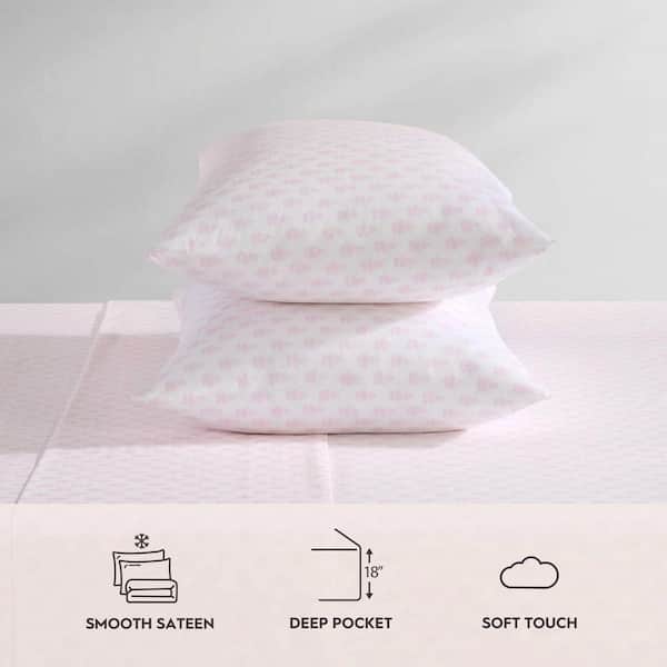 Laura Ashley Francesca Floral 3-Piece Pink/White Percale