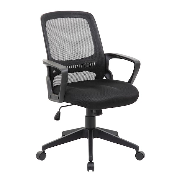 BOSS Office Products Black Mesh Task Chair B6456-BK - The Home Depot