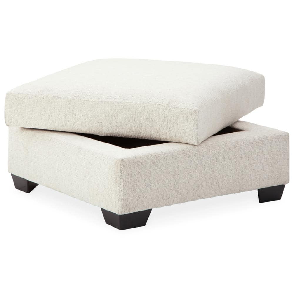 Snow White Modern Storage Ottoman with Built-in Table