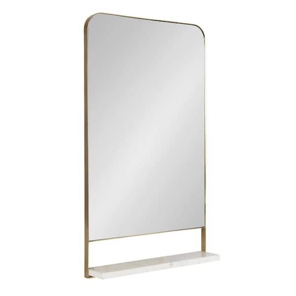 Kate and Laurel Chadwin 20.00 in. W x 34.00 in. H Gold Rectangle Contemporary Framed Decorative Wall Mirror