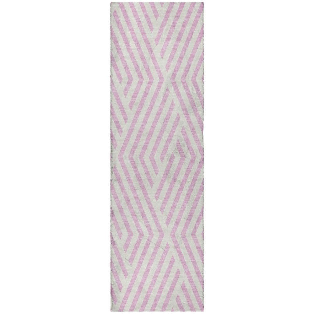 Dream Shag Premium Machine Washable Abstract ADS550 Pink 2 ft. x 7 ft. Runner Rug price history on PriceWatchPro