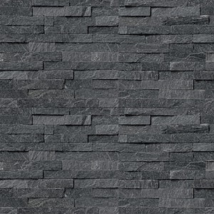 Coal Canyon 6 x 16 x 8 in. Natural Stacked Stone Veneer Corner Siding Exterior/Interior Wall Tile (2-Box/12.84 sq ft)