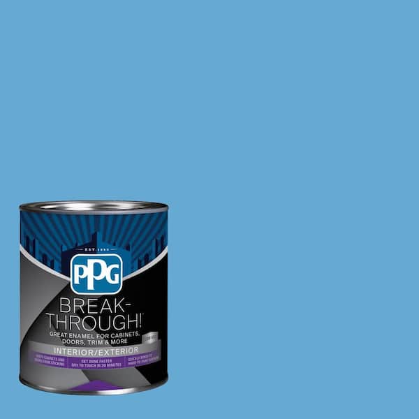 Break-Through! 1 qt. PPG1239-4 Salem Blue Satin Door, Trim & Cabinet Paint