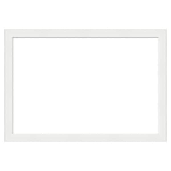 Vanity White Narrow 39 in. x 27 in. Polystyrene Framed Dry Erase Magnetic Memo Board