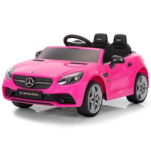 12-Volt Kids Car Ride On Licensed Mercedes-Benz Electric Vehicle with LED Lights, Pink