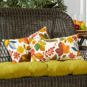 Esprit Floral Lumbar Outdoor Throw Pillow (2-Pack)