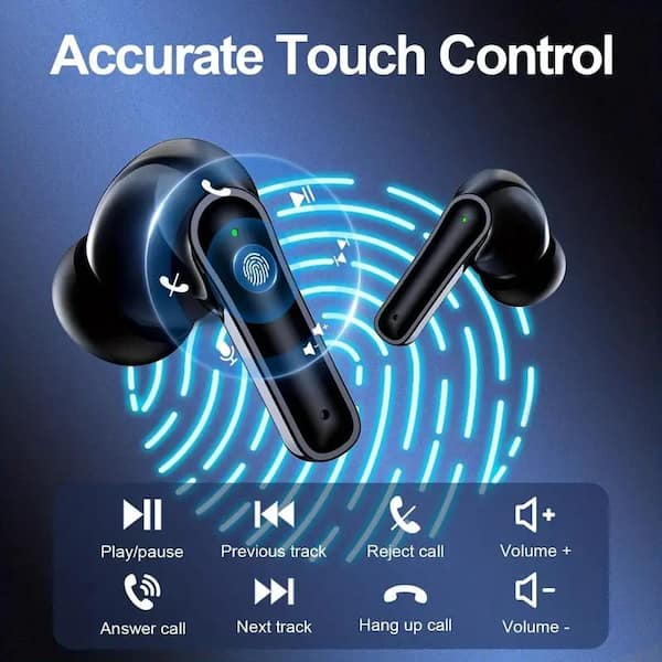 Black Wireless Bluetooth Noise Cancelling Earbud and In-Ear Earbuds