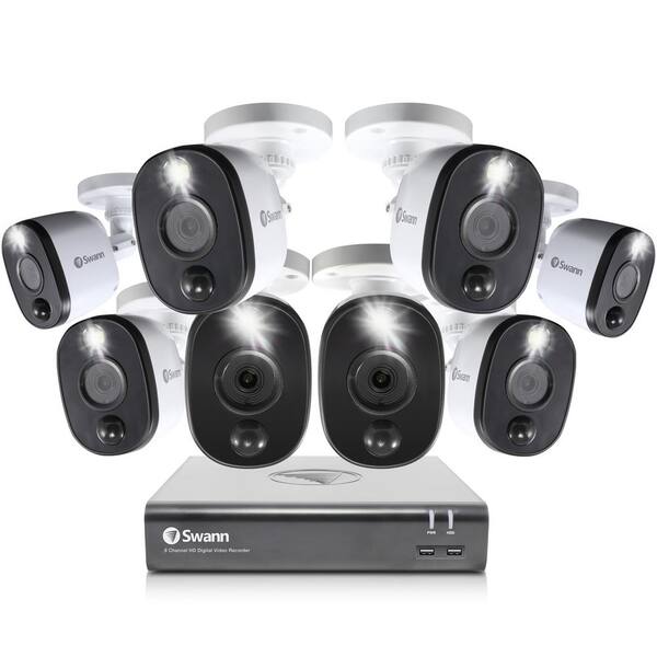 Swann DVR-4580 8-Channel 1080p 1TB Security Camera System with Eight 1080p Wired Bullet Cameras