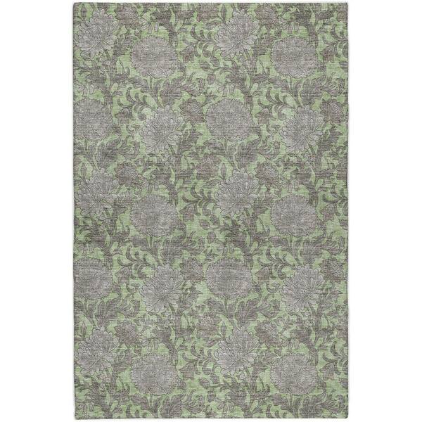 Dream Shag Premium Machine Washable Abstract ADS677 Aloe 10 ft. x 14 ft. Area Rug