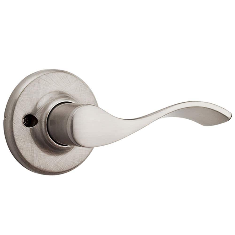 Kwikset Balboa Satin Nickel Right-Handed Dummy Door Lever with Microban  Antimicrobial Technology 488BL RH 15 V1