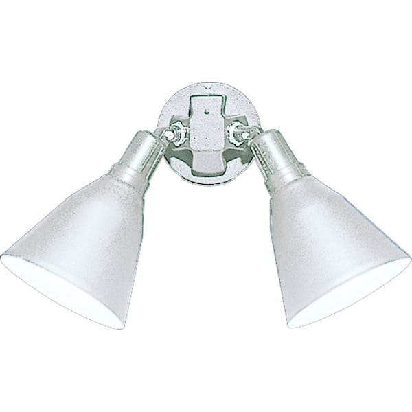 Progress Lighting 2-Light Outdoor White Wall Light
