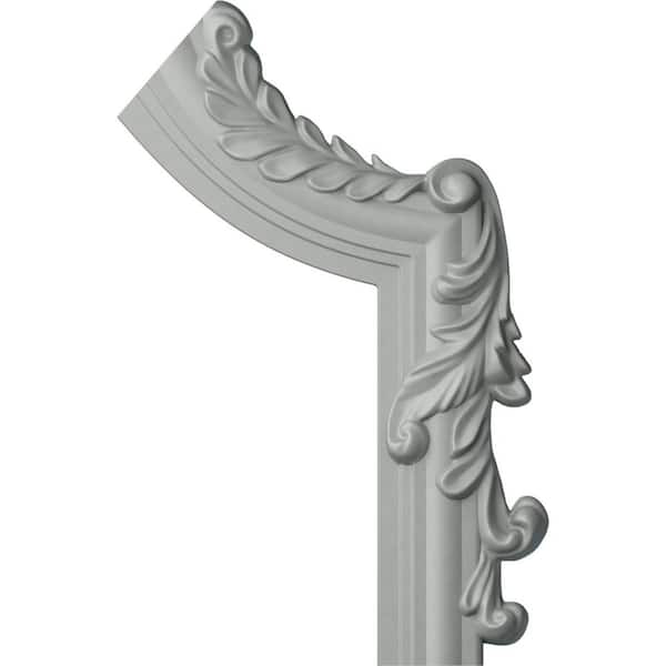 7 in. x 3/4 in. x 11 in. Urethane Hillsborough Panel Moulding Corner, Right (Matches Moulding PML01X01HI)