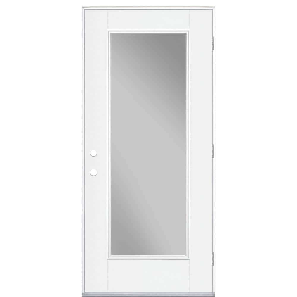 Masonite 32 in. x 80 in. Full Lite Left Hand Outswing Primed Smooth