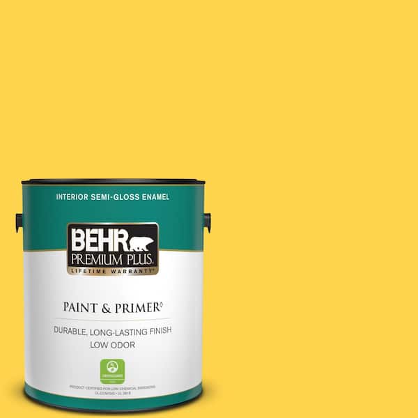 BEHR PREMIUM PLUS 1 gal. #370B-6 Vibrant Semi-Gloss Enamel Low Odor Interior Paint & Primer