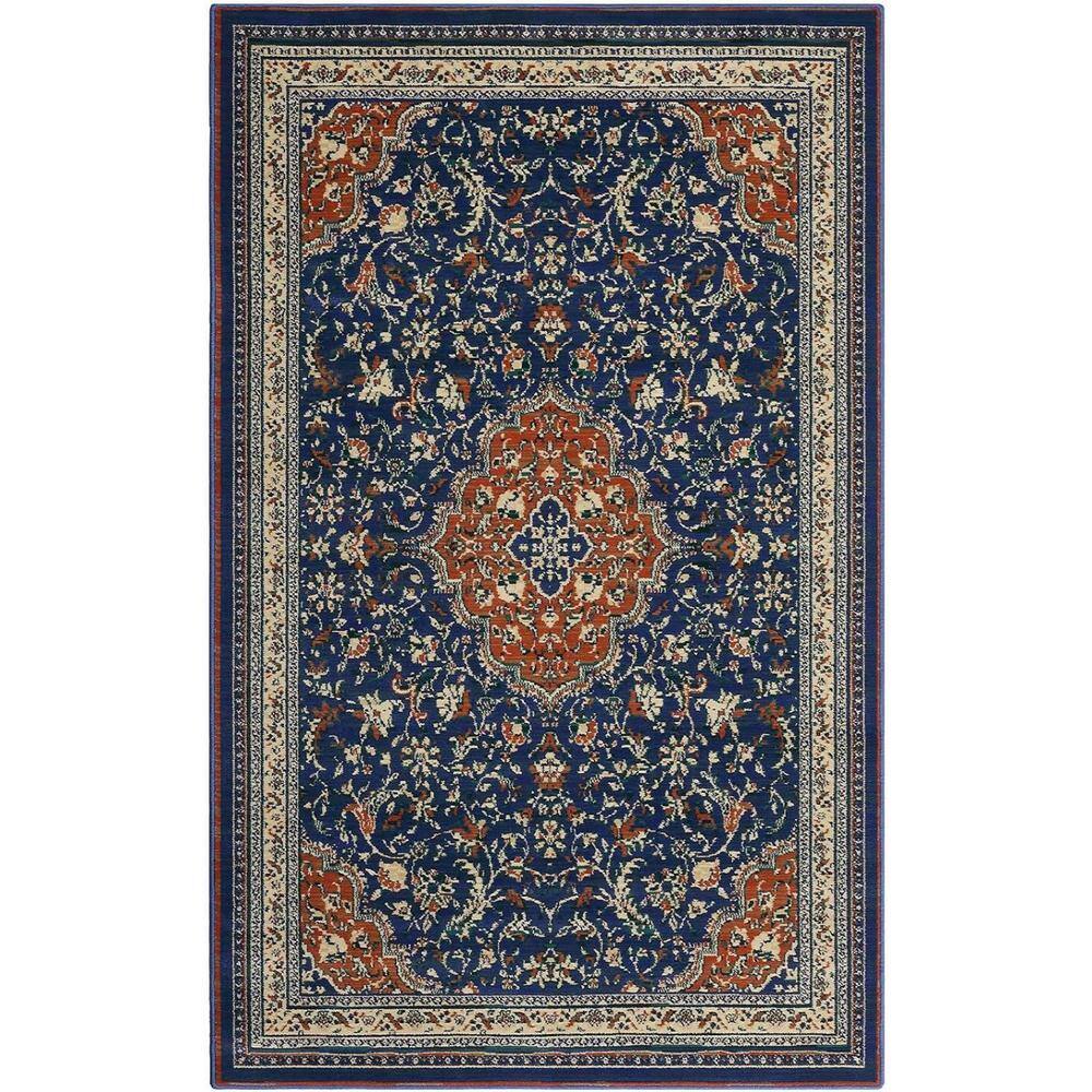 GlowSol Medallion Multi-Colored 2 ft. x 8 ft. Polypropylene Area Rug ...